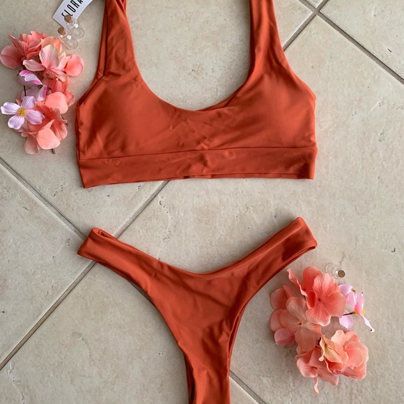 dark orange bikini